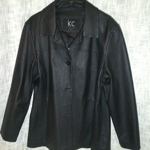 kc women's leather jacket